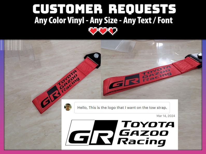 Custom JDM Tow Strap [flower Moon] - Add Text Logo Design - Many Colors ...