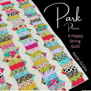 Modern Quilt Pattern, Park Place Quilt Pattern, XL Twin Size Quilt Pattern, 61&quot; x 82&quot; Dorm Size Quilt