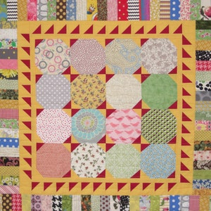 Sunshine Quilt Pattern, Easy Quilt Pattern, Scrap Quilt, String Quilt, Stash Buster, Twin Bed Quilt, 60 x 76, PDF Pattern image 2