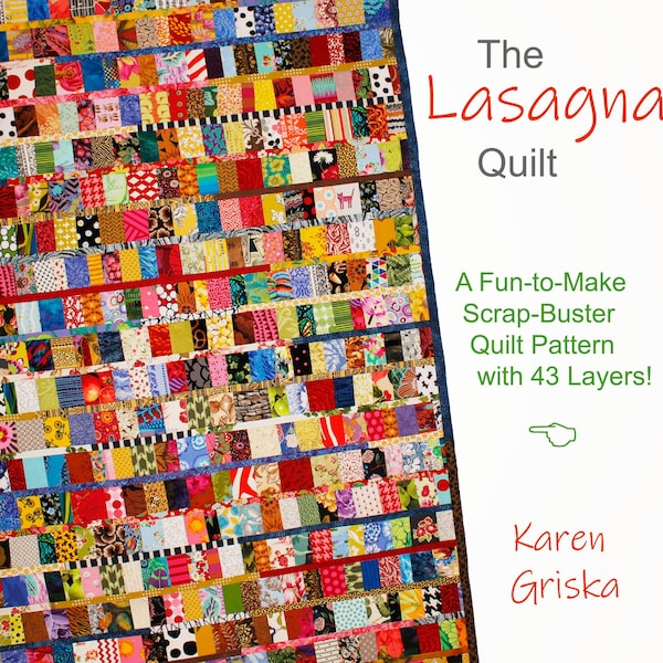 Lasagna Quilt Pattern: Easy Scrap Patchwork (Instant Download PDF)