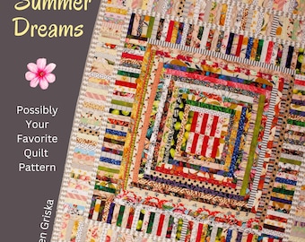 Easy Scrap Quilt Pattern: Summer Dreams Patchwork (Instant Download)