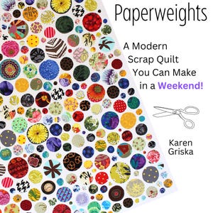 Paperweights Quilt Pattern, Fusible Applique Quilt Pattern, Modern Scrap Quilt, Easy Quilt Pattern, PDF Quilt Pattern, Weekend Quilt Project