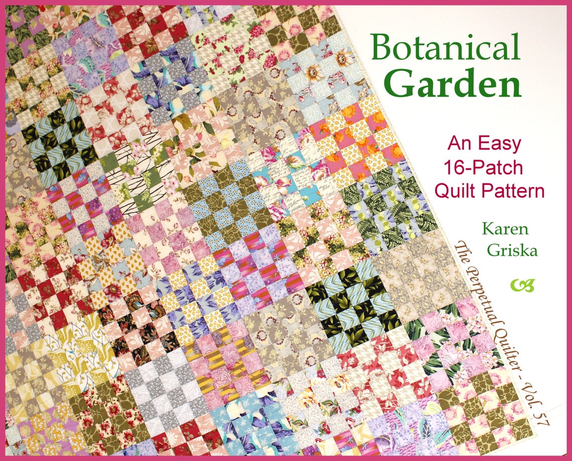 Botanical Garden Quilt Pattern Easy Scrap Quilt Pattern Twin Etsy