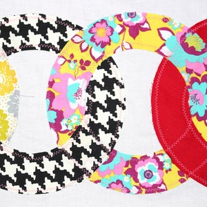 Chain Quilt Pattern, Raw Edge Applique Quilt Pattern, Instant Download, Scrap Quilt Pattern, Easy Quilt Pattern image 3