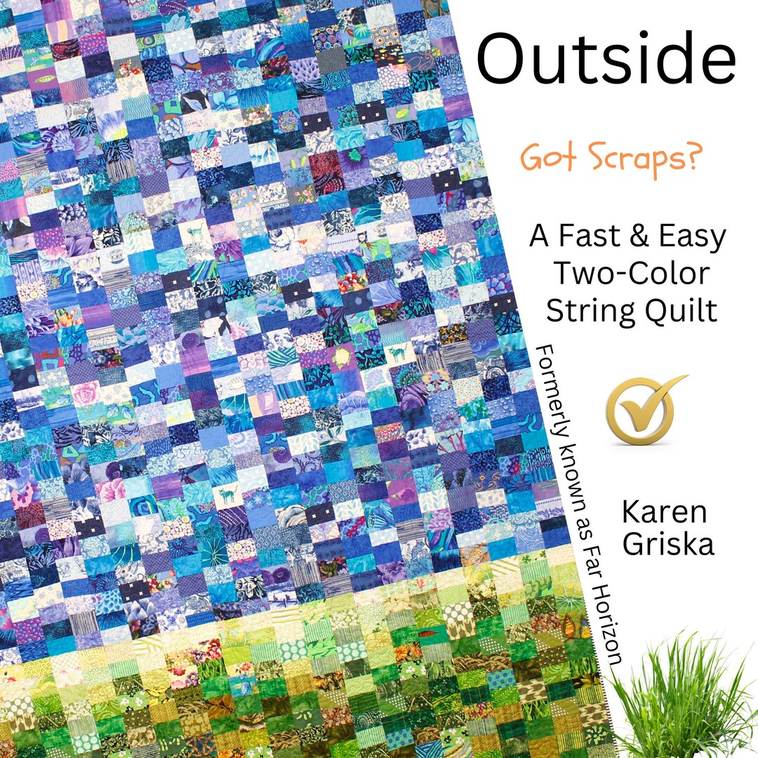 Far Horizon Scrap Quilt Pattern, Two Color Scrap Quilt