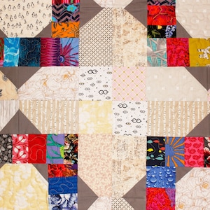 Fair and Square Quilt Pattern, Scrap Quilt, Patchwork, Modern Quilt ...