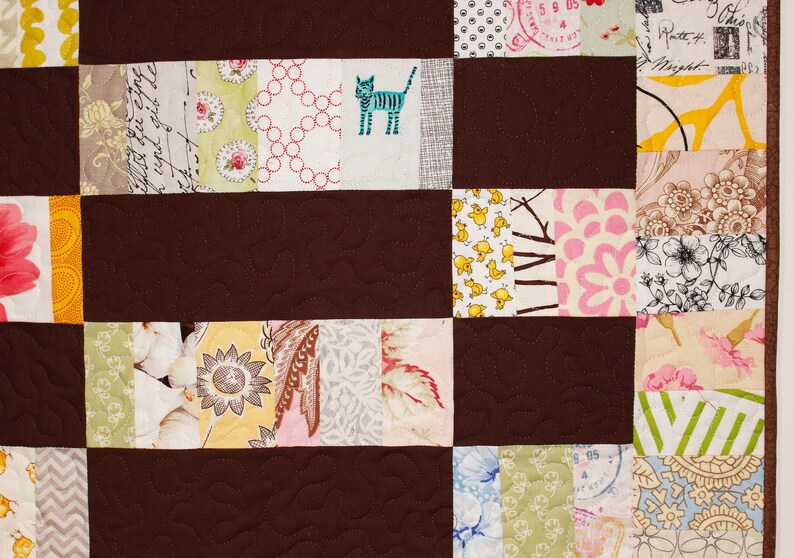 Chocolate Bars Quilt Pattern, Scrap Quilt, Modern Quilt, Easy Quilt, Patchwork, Twin Bed Quilt, PDF, 60 x 75 image 9