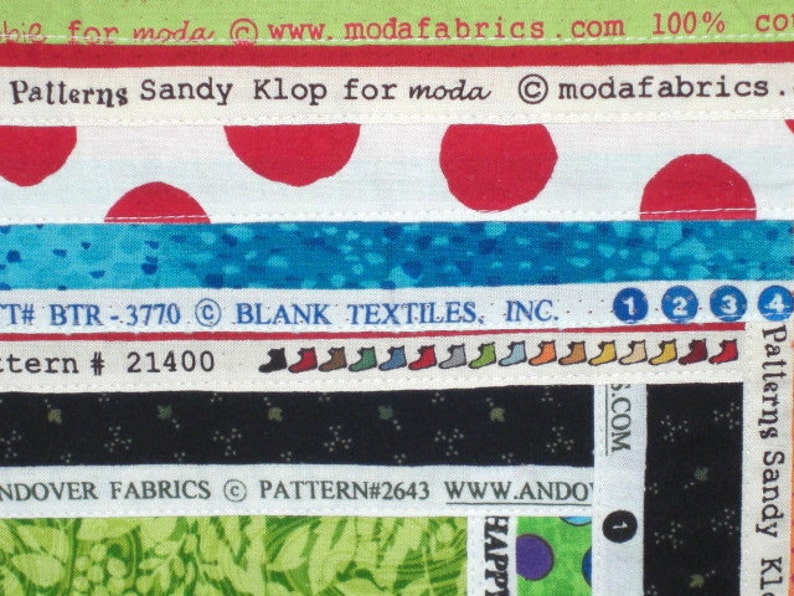 Button Box Selvage Quilt Pattern, Quilt Pattern, Upcycle, Recycle, Log Cabin Pattern, qtm image 3