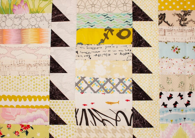 Zephyr Quilt Pattern, Modern Scrap Quilt, Easy Beginner Patchwork ...