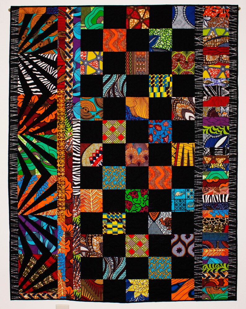 African Wall Quilt African Wax Print Fabrics Original Etsy