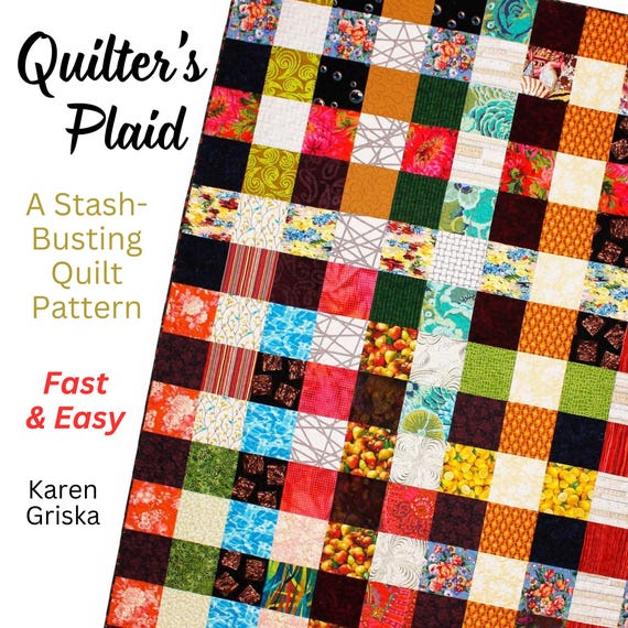 Quilters Plaid Quilt Pattern, Patchwork Quilt Pattern