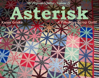 Asterisk Quilt Pattern, Easy Quilt Pattern, Unique Quilt, Modern Quilt, Retro Quilt, PDF Quilt Pattern