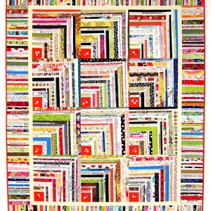 Button Box Selvage Quilt Pattern, Quilt Pattern, Upcycle, Recycle, Log Cabin Pattern, qtm image 2