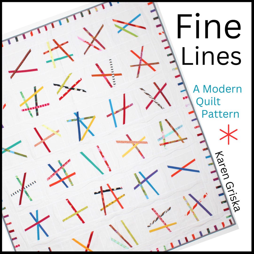 Fine Line Pattern Abstract Fine Lines Quilt Pattern: Modern Abstract Design (PDF) - Etsy