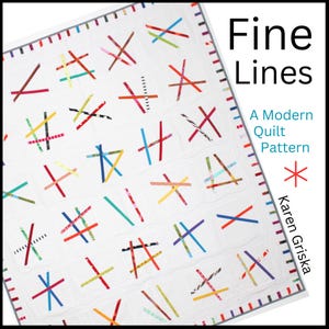 Fine Lines Quilt Pattern, Modern Quilt Pattern, Abstract Quilt Pattern, Easy Quilt Pattern, PDF