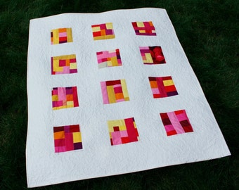 Wall Quilt, Quilt on Sale, Modern Quilt, Art Quilt, Home Decor, Baby Quilt, Improv, 38" x 45"