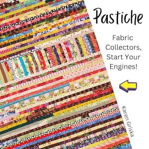 Pastiche Quilt Pattern, Scrap Quilt, String Quilt, Unique Quilt, Quilt Tutorial, Instant Download