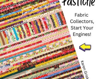 Pastiche Quilt Pattern: Scrap String Quilt Tutorial (Instant Download)