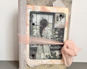 Undecorated Junk Journal Coffee-dyed Pages, Handmade Writing Journal, Blank Journal Notebook