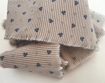 Vintage Look Cotton Frayed Fabric Ribbon, Hand-torn Fabric Strip