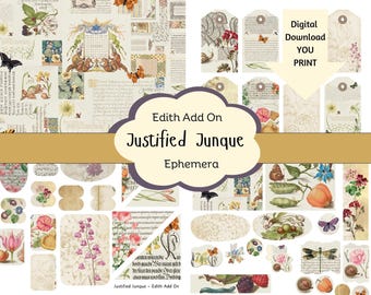 Edith Nature Journal Ephemera Add On: Antique Art (Digital Download)