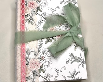 Handmade Undecorated Junk Journal,  Small Mixed Papers Writing Journal 200 Pages