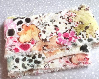 Multi Color Cotton Frayed Fabric Ribbon, Hand-torn Fabric Strip