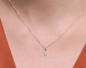 Diamond solitaire necklace - Diamond necklace -Diamond bezel - Dainty Diamond Necklace -Birthday Gift -Valentines Gift