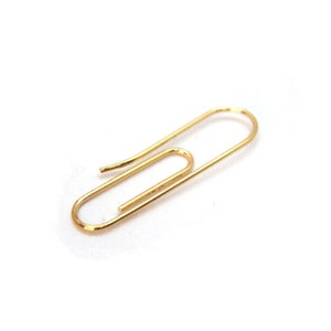 REAL 14 KARAT Paper Clip Earrings- 14 Karat gold Earrings- Dainty Earrings- Minimal Earrings- Safety Pin