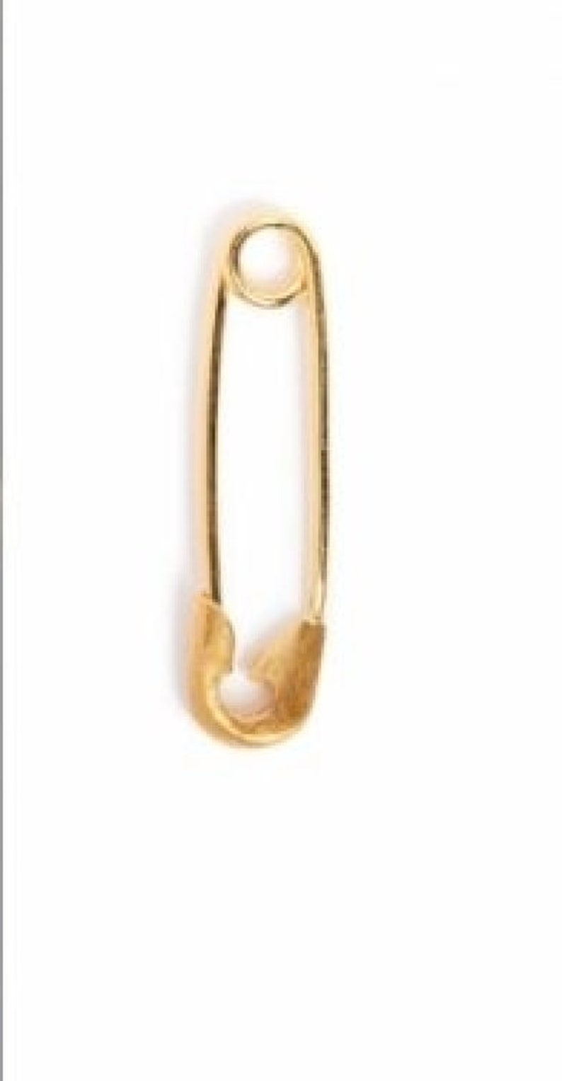 14k Safety Pin Earrings 14 Karat Gold Earrings Dainty Etsy