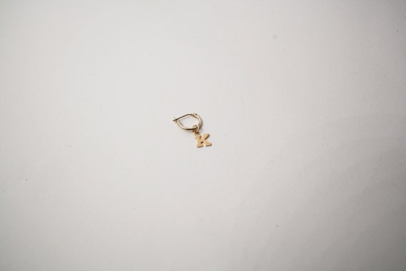 Orecchini A Cerchio Con Iniziale Placcati Oro 14k - Lettera A-Z, Ipoallergenici, Per Ragazze E Donne - Diametro 9 Mm