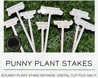 Punny Plant Stakes SVG File *INSTANT DOWNLOAD!*