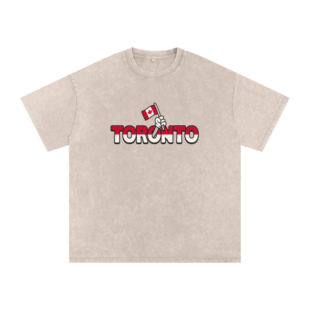 Toronto Merch Toronto TTC Streetcar Snow Washed Oversized Cotton Graphic T-shirt ...