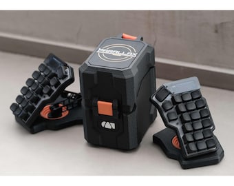 Parallax Aluminum 40% Keyboard Case for Corne PCB – MagSafe Magnet Tilt Typing Stand