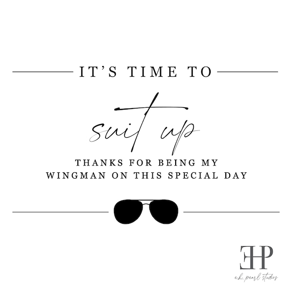Wingman Time to Suit Up thank you sock label wrapper printable | Gifts for Groom, Groomsmen, Ring Bearer | INSTANT DOWNLOAD DIGITALFILE