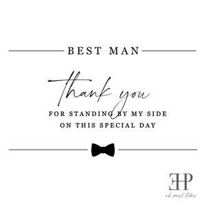 Best Man thank you sock label wrapper printable Gifts for Groom, Groomsmen, Ring Bearer INSTANT DOWNLOAD DIGITALFILE image 1