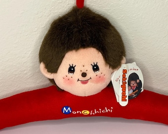 Authentic Monchhichi Coat / Shirt Hanger Plush from Japan - NEW WITH TAGS