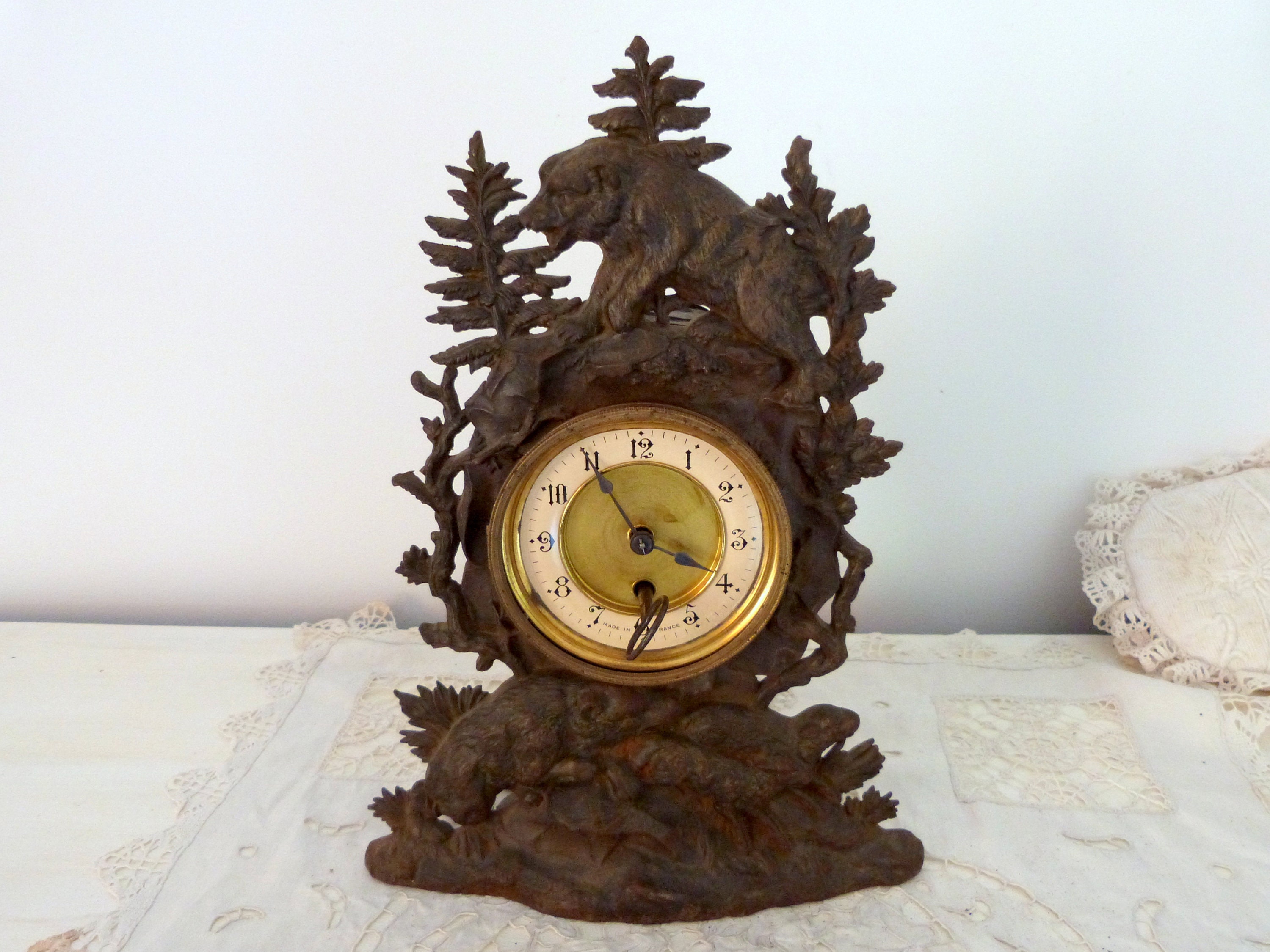 Reloj de cuco alemán grande - Chalet de molino de balancín con movimiento  de cuarzo con balancín móvil - Reloj de la Selva Negra