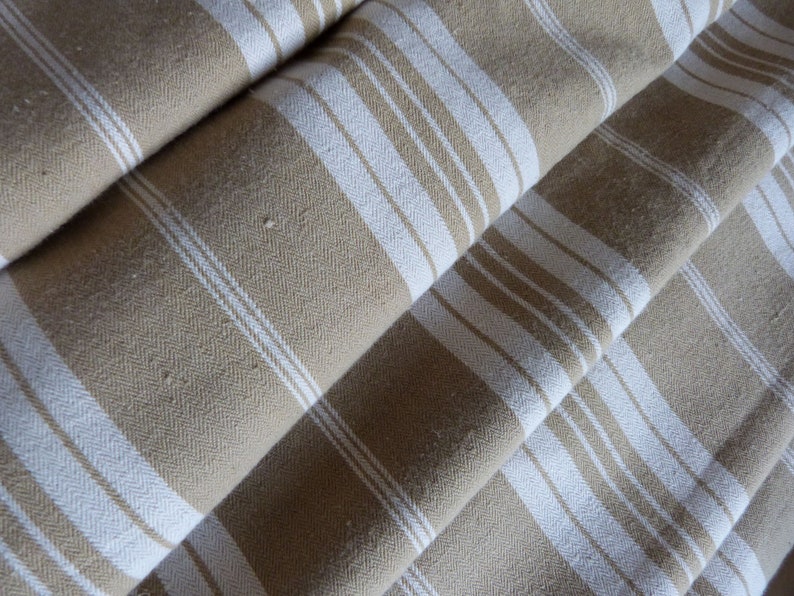Vintage Linen Mattress Ticking French Ticking Stripe Fabric Etsy