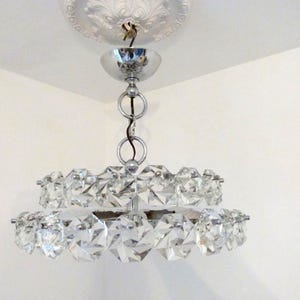 Vintage Murano Lampe Deckenlampe BIG Venezianische Kristall Murano Glas Kronleuchter Beleuchtung Hängelampe seltenes Modell 1970er Jahre Retro Beleuchtung