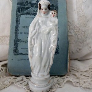 Madonna With Child Jesus Holy Virgin Mary Gilded Porcelain Statue ...