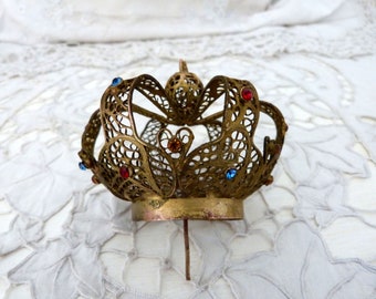 フランスアンティーク ティアラ クラウン 冠 王冠 Amazon.co.jp: ティアラ 王冠 クラウンコロネットティアラヘッド