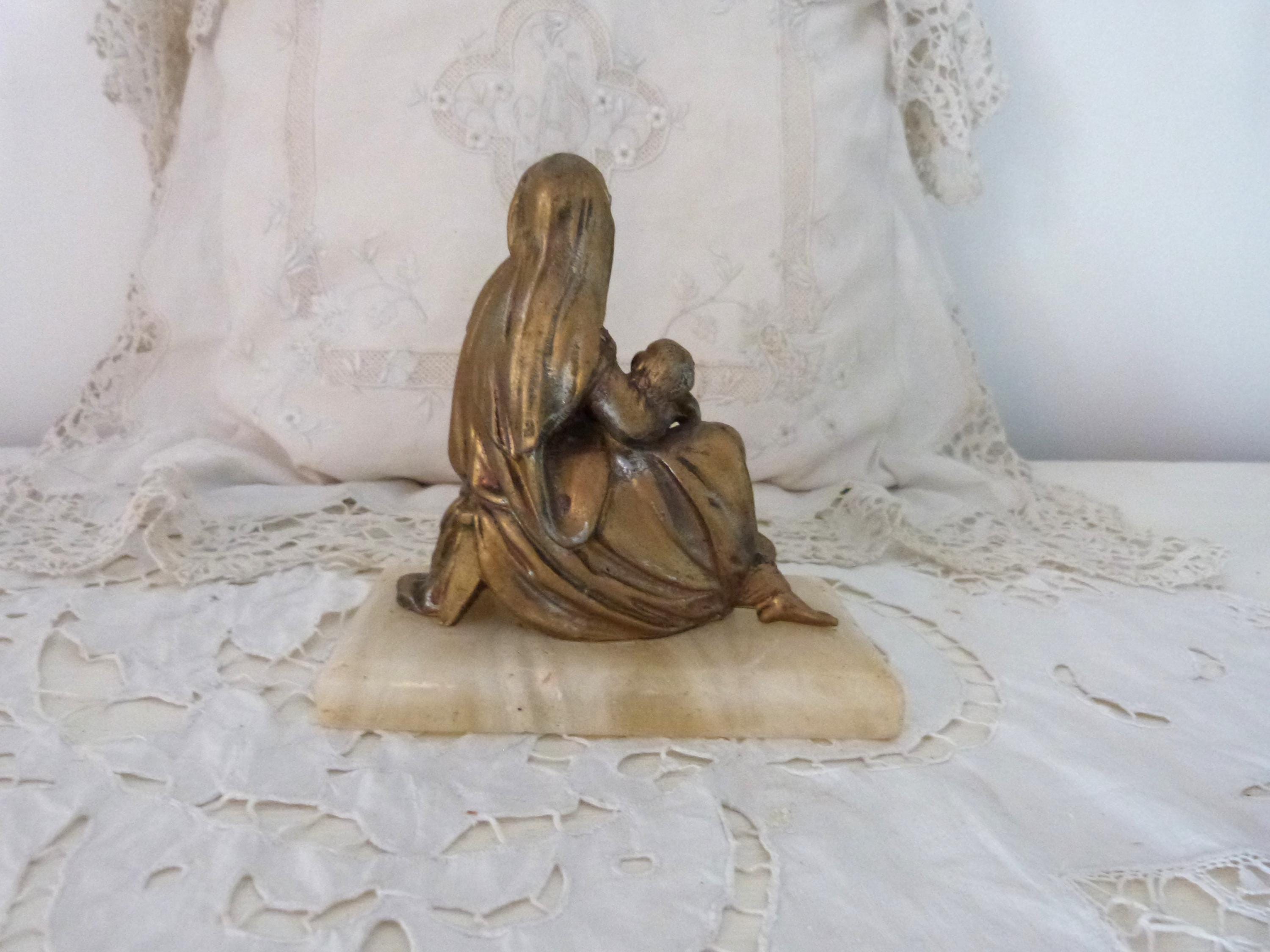 Antique French Statue Sculpture Madonna With Child Jesus, 1900s ...