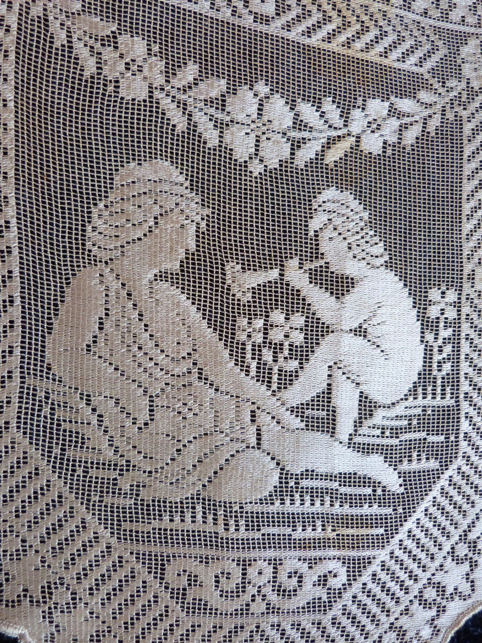 Spanische antike Ecru Spitze Fenster blind Baldachin Etsy