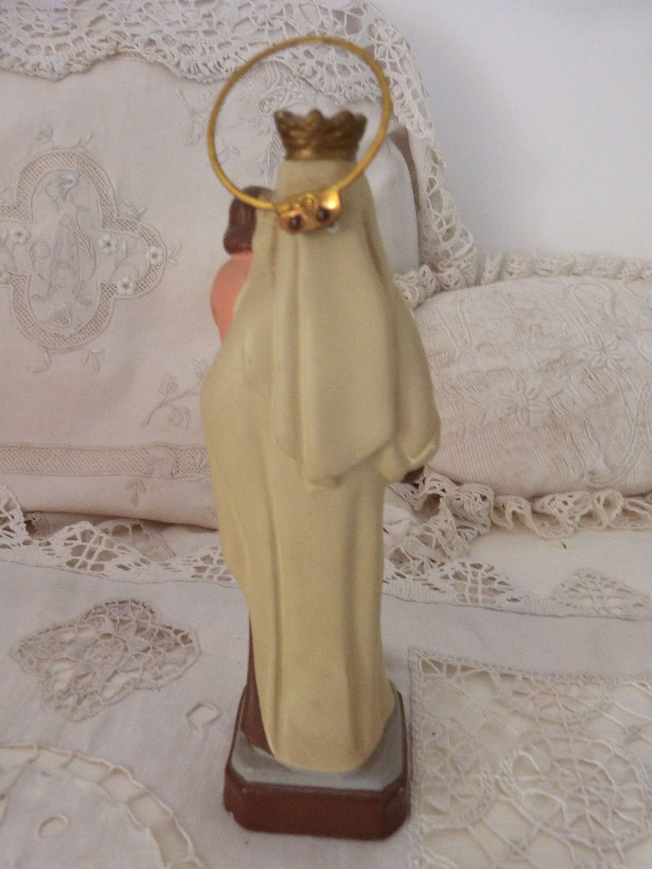 Holy Virgin Mary Statue Madonna With Child Jesus Vintage French ...