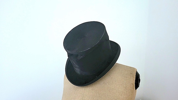 Vintage Beaver Felt Tophat Top Hat Black Top Hat Beaver Black - Worth & Worth - Hat Maker - Custom  main image 2