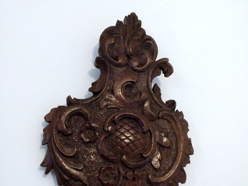 Antique Wooden Bas Relief Panel Wall Hanging Decor W Roses Etsy