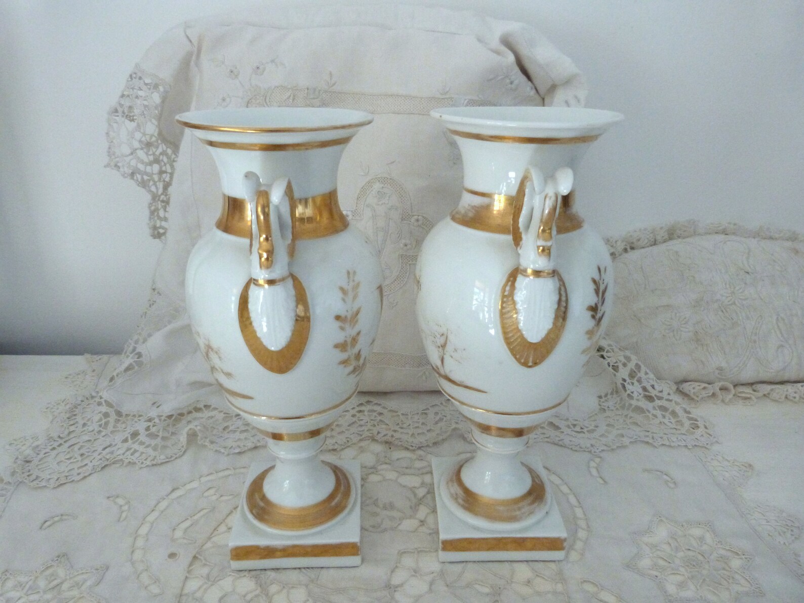Pair Antique French Religious Church Altar Vases 1800s Old Etsy