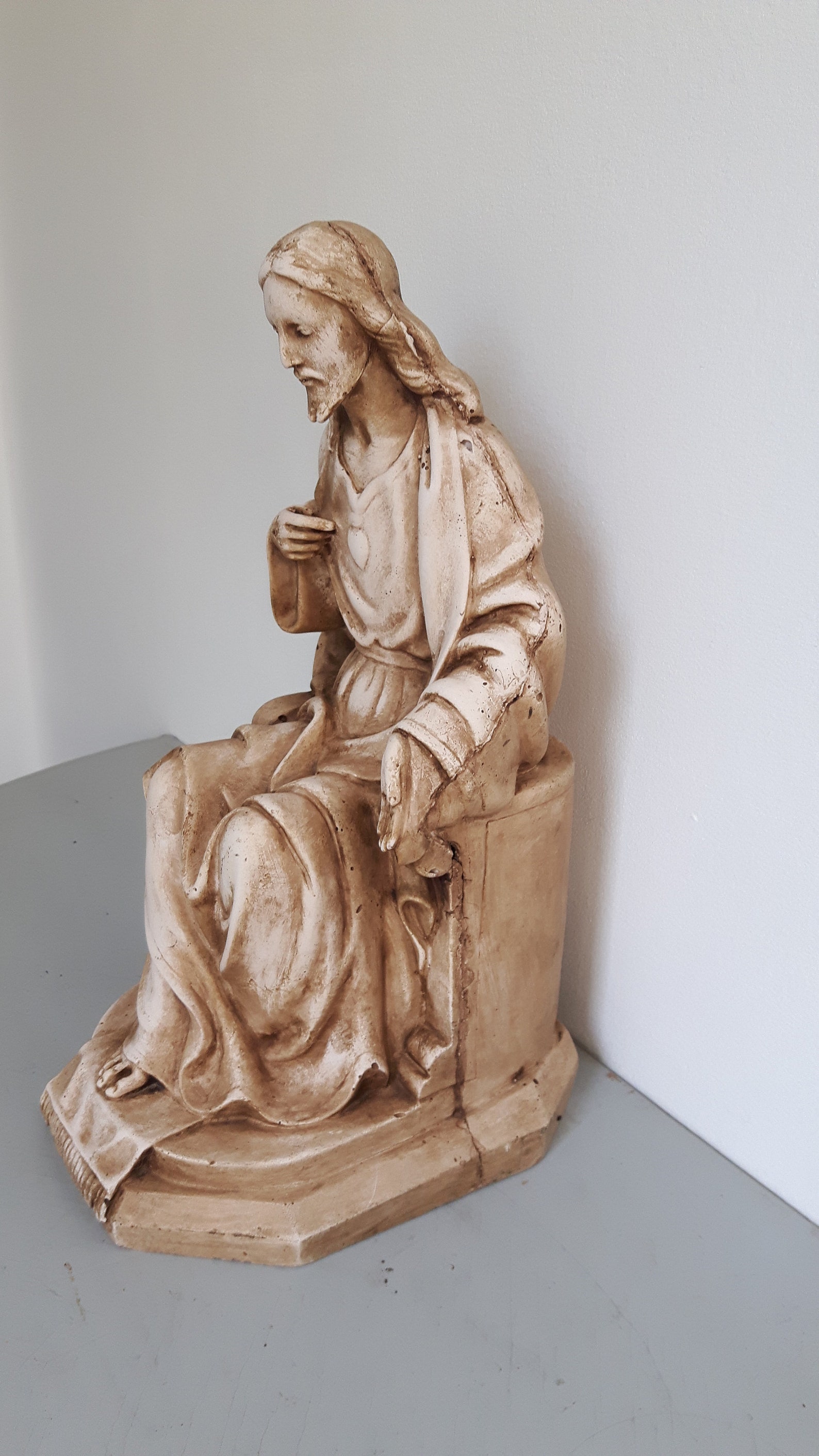 Antique French Religious Mold for Statue Sacred Heart of Jesus Etsy