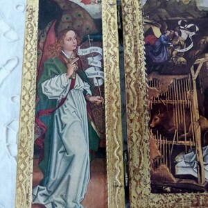 Antique Florentine Italian Triptych Madonna W Child Jesus Nativity ...